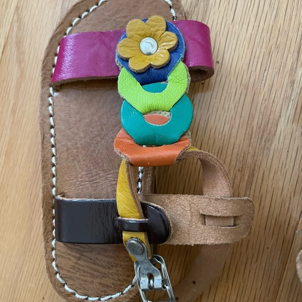 NEW Kids Huaraches colorful leather baby girl sandals handmade shoes